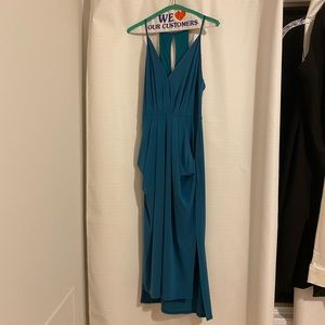 BCBG teal midi dress with pockets